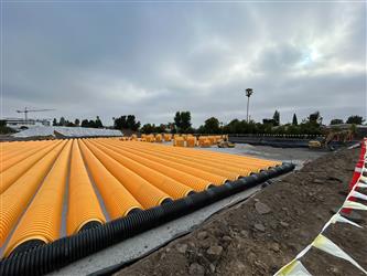 Storm water capture system under the field at CCRMS