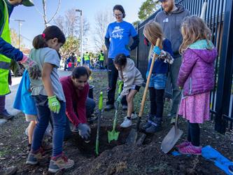 Community tree planting with Canopy